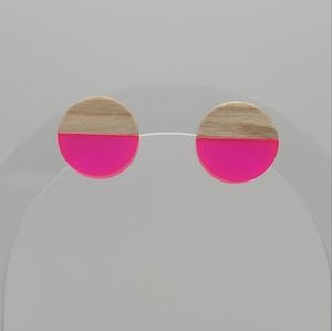 Two Toned Wooden Earrings